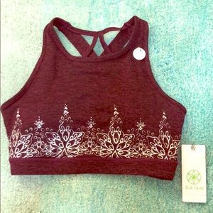 Gaiam Carmen Bralette in pickled beet heather